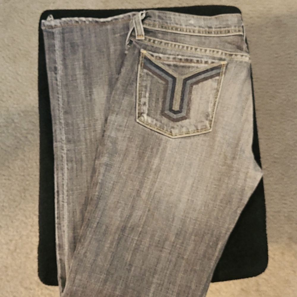 Citizens of Humanity, lowrise gray slim straight jeans, size 26.